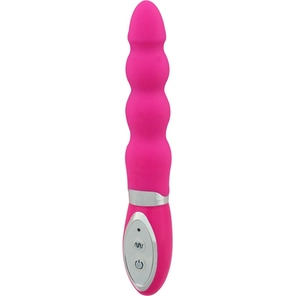  Розовый вибратор с наплывами тельца Wild Pearls Beads Vibe 18 см 