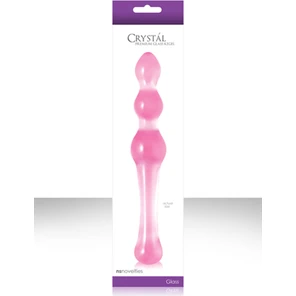  Малый розовый стеклянный анальный стимулятор CRYSTAL KEGEL 