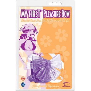  Вибростимулятор клитора My First Pleasure Bow в виде бантика на ремешках 