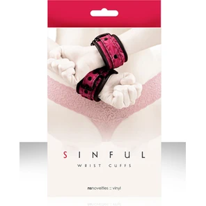  Розовые наручники SINFUL WRIST CUFFS 