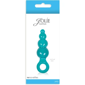  Бирюзовая миниатюрная анальная пробка Jolie Ripples 