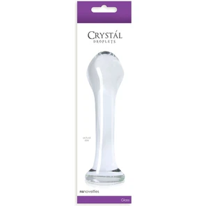  Стеклянный анальный стимулятор Crystal Droplets 14,6 см 