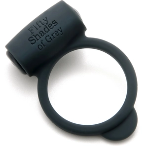  Темно-серое эрекционное кольцо Vibrating Love Ring с вибрацией 