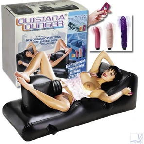  Секс-кровать Louisiana Lounger с 3 вибронасадками и пультом ДУ 