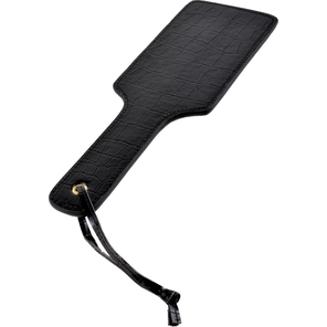  Чёрная с золотом шлепалка Gold Pleasure Paddle 