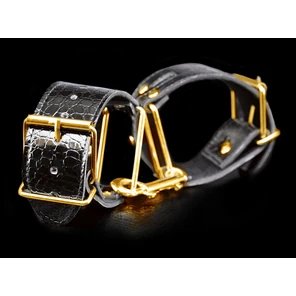  Черные с золотом наручники Cuffs 