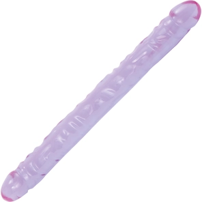  Двухсторонний фиолетовый фаллоимитатор Double Dong Purple Jellie 46 см 