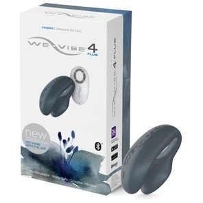  Серый вибромассажёр для двоих We-Vibe 4 Plus на радиоуправлении 