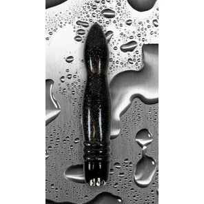  Чёрный вибромассажер Starlight Gems Vela Vibrating Massager 20,3 см 