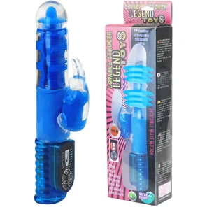 Синий хай-тек вибромассажёр Love Stroker Blue 24,5 см 