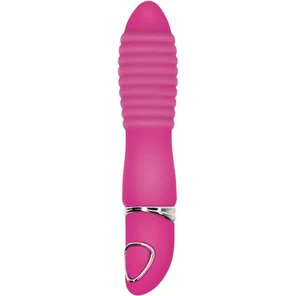  Розовый рельефный вибратор Body Soul Indulge 9,5 см 