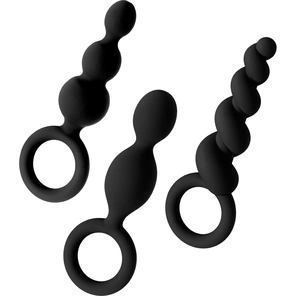  Набор чёрных анальных цепочек Satisfyer Booty Call 