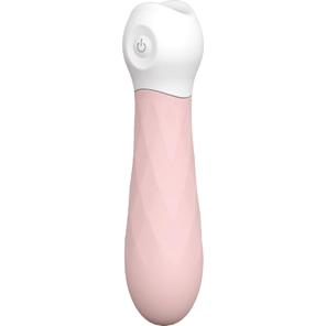  Розовый мини-вибромассажер Diamond Baby Boo 11 см 