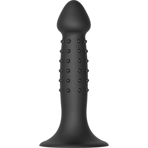  Черный анальный фаллоимитатор NUBBED PLUG 13,5 см 