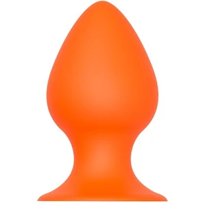  Оранжевая анальная пробка PLUG WITH SUCTION CUP 13,4 см. 
