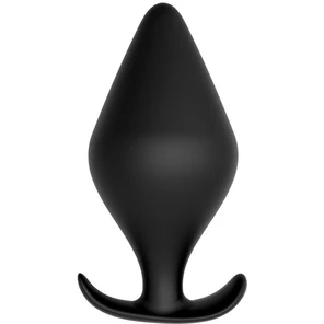  Черная анальная пробка PLUG WITH T-HANDLE 14,6 см 