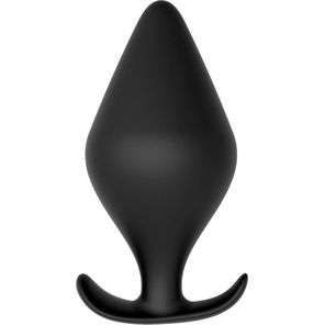  Черная анальная пробка PLUG WITH T-HANDLE 12,5 см 