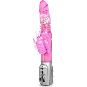  Розовый вибромассажер Butterfly Stroker 29,8 см 