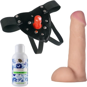  Трусики Harness с реалистичной насадкой-фаллосом №52 17 см 