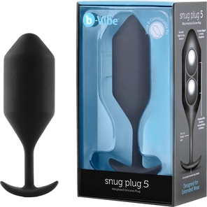  Чёрная пробка для ношения B-vibe Snug Plug 5 14 см. 