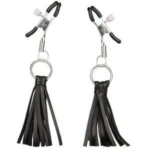  Зажимы на соски с кожаными кистями Playful Tassels Nipple Clamps 