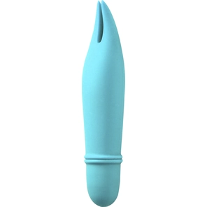  Голубой мини-вибратор Universe Teasing Ears 12,5 см 