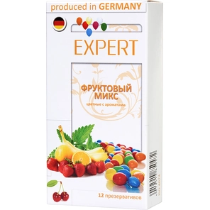  Цветные презервативы Expert Фруктовый микс 12 шт 