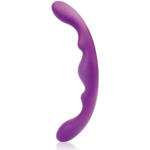  Фиолетовый двусторонний фаллоимитатор Cosmo 26 см 