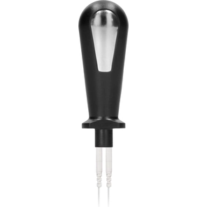  Черный электростимулятор с проводящей насадкой E-Stim Butt Plug 8 см 