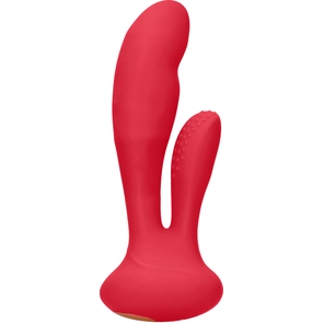  Красный вибратор G-Spot and Clitoral Vibrator Flair 17,5 см 
