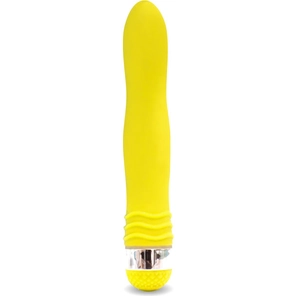  Желтый эргономичный вибратор Sexy Friend 17,5 см 