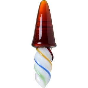  Коническая стеклянная анальная втулка Sexus Glass 16 см 