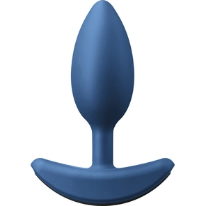  Средняя голубая анальная вибропробка Heavyweight Plug Medium 12 см 