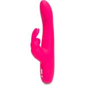  Розовый перезаряжаемый вибратор Rabbit Slimline Curve Rechargeable 24 см 