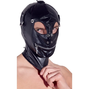  Маска на голову с отверстиями для глаз и рта Imitation Leather Mask 