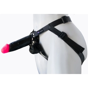  Страпон Harness Realistic с розовой головкой 16,5 см 