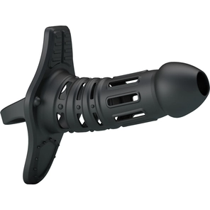  Черная рельефная насадка на пенис Hercules Penis Sleeve 11,5 см 