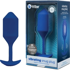  Синяя пробка для ношения с вибрацией Snug Plug 4 14 см 