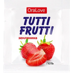  Саше гель-смазки Tutti-frutti с земляничным вкусом 4 гр 