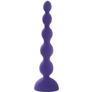  Фиолетовый анальный вибростимулятор Anal Beads L 21,5 см 