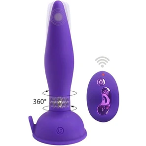  Фиолетовый анальный вибростимулятор Remote Control Anal Plug 17,5 см 