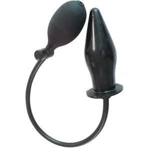  Черный анальный стимулятор с расширением Pumpn Play Plug 12 см 