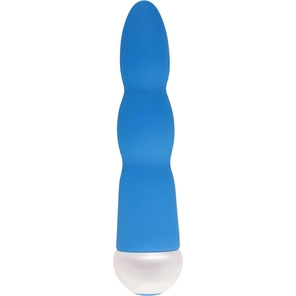  Синий вибратор Fashion Succubi Wavy Wand 14,5 см 