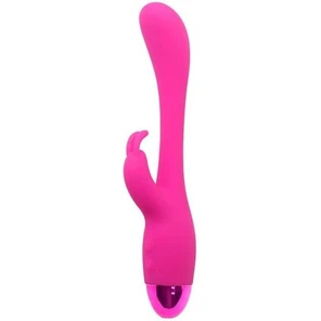  Розовый вибратор INDULGENCE Elated Rabbit 23 см 