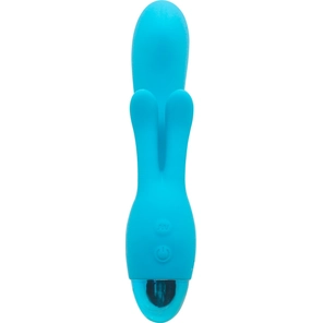  Голубой вибратор INDULGENCE Rechargeable Frolic Bunny 18,7 см 