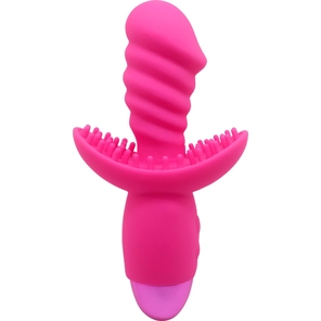  Розовый вибратор INDULGENCE Rechargeable Wild Ride 16,5 см 