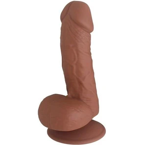  Коричневый фаллоимитатор SEDUCER Ballsy Stud 16,5 см 