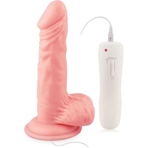  Телесный вибратор 7 Vibrating Dong with Vibrating Balls 16 см 