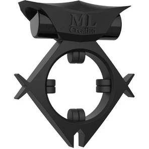  Черное эрекционное виброкольцо Batboy Ring 