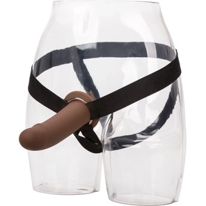 Коричневый фаллопротез на трусиках-джоках PPA With Jock Strap 17,75 см 